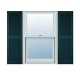 thumbnail image 1 of 14 1/2"W x 55"H Lifetime Vinyl, Custom Cathedral Top Center Mullion, Open Louver Shutters, w/Shutter-Loks (Per Pair), Midnight Blue, 1 of 12