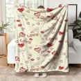 thumbnail image 4 of E Double-Sided Flannel Blanket With Soft Polyester Fabric, Fast Drying Material And Wrinkle Resistant Design For Nap Time, Sofa Use And Gift Giving, 39.37 X 51.18 In, 4 of 6