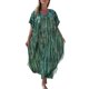 thumbnail image 1 of Vestido, Vestido maxi de gran tamaño para mujer Tie Die Printed V Neck Beach Robe Cover Ups Tomshoo Ejercito verde, 1 of 7