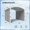 thumbnail image 6 of COOS BAY 11 x 11 Outdoor Steel Arched White Pergola with Shade Canopy and Sidewall,Gray, 6 of 8