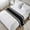 Black White, variant on Blue Striped Bed Runner, Satin Bed Throw Runner for Twin Size Beds, Farmhouse Blue White Stripes Decorative Bedding Dresser Scarf for Foot of Beds Sofa Cabinet End Table 71"x20"