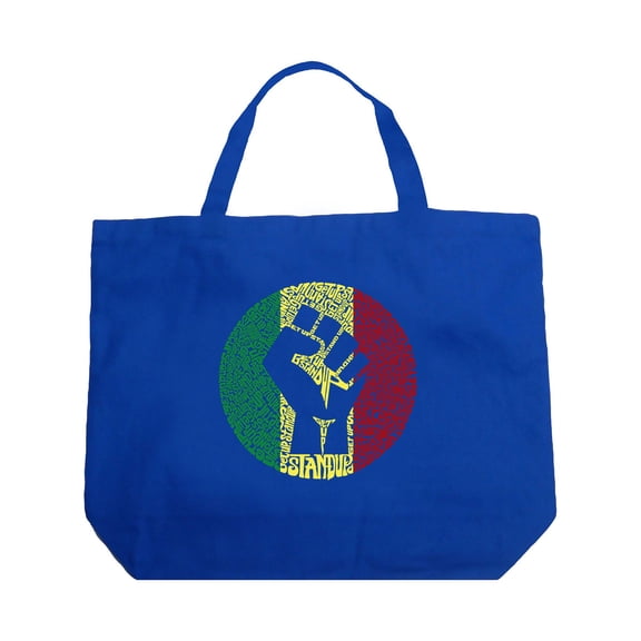 Large Word Art Tote Bag - Get Up Stand Up