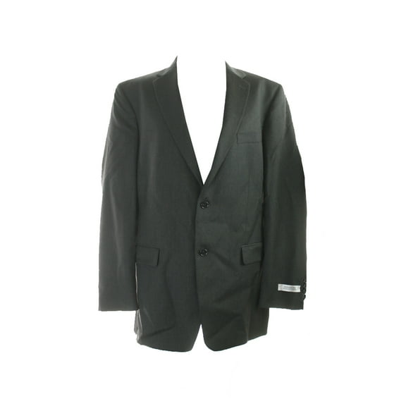 Jones  York Mens  Charcoal Solid Blazer 46L