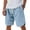 Blue, variant on BVnarty Men's Summer Solid Color Simple Drawstring Shorts Elastic Waist Basic 5 Inch Casual Shorts For Everyday Summer Activities Gray M
