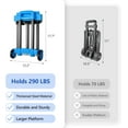 thumbnail image 2 of Foldable Hand Truck lbs Stainless Steel Folding Luggage Cart Portable Dolly Cart for Moving Solid Platform Hand Cart with Elastic Ropes Collapsible Luggage Cart with Wheels for Mo, 2 of 9