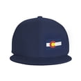thumbnail image 3 of DouZhe Flat Brim Cap Snapback Chapeau, Colorado État Sceau Drapeau Imprime Réglable Bleu Adulte Baseball Cap, 3 of 6