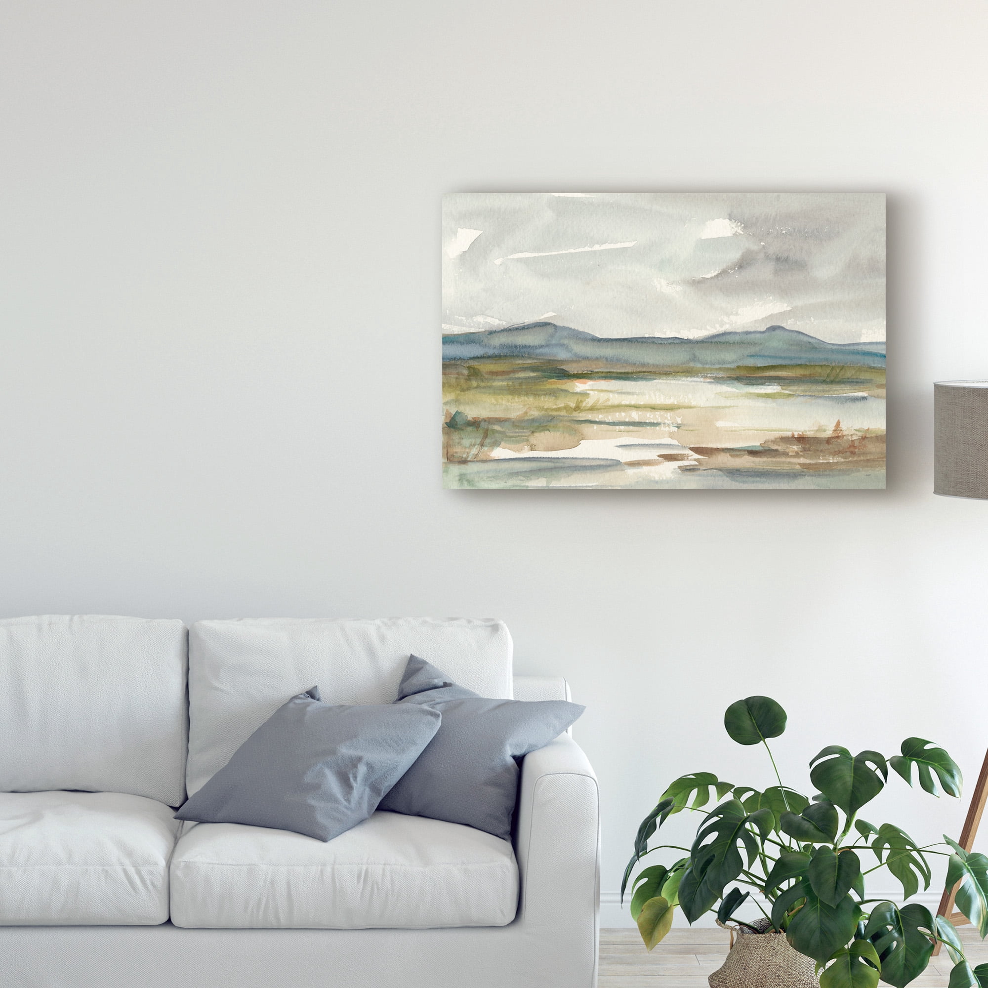 Trademark Fine Art 'Overcast Wetland I' Canvas Art by Ethan Harper