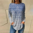 thumbnail image 3 of Women's Tunics Crew Neck Long Sleeve Blouses for Women Fall Graphic Tunic Top for Women Long Sleeve Womens Tops Fall 2023 Dress Tops for Women for Women 2023, 3 of 6