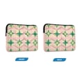 thumbnail image 7 of FORMRS 15"-15.6" Laptop Sleeve Protective Case Soft Carrying Quilted Computer Bag Cover, Green Symmetrical Stars, 7 of 7
