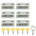 thumbnail image 2 of Window Stopper, Aluminum Alloy Rubber Pad Wide Usage 6 Set  Window Lock Scratch Proof With Key For Bedroom, 2 of 8