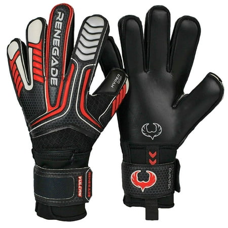 Renegade GK Vulcan Soccer Goalie Gloves with Removable Pro-Tek Fingersaves, Multiple
