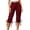 01 Red, variant on Women's Laceup Hem Cargo Capris Straight Leg Lightweight Summer Loose Streetwear Hiking Pants with Pockets