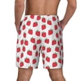 thumbnail image 2 of Lsque Mens Swim Trunks Cartoon Strawberry Pattern - Bathing Suit Compression Liner - Beach Swim Shorts Swimwear - (S-3XL) - Stretch Quick Dry -Small, 2 of 9