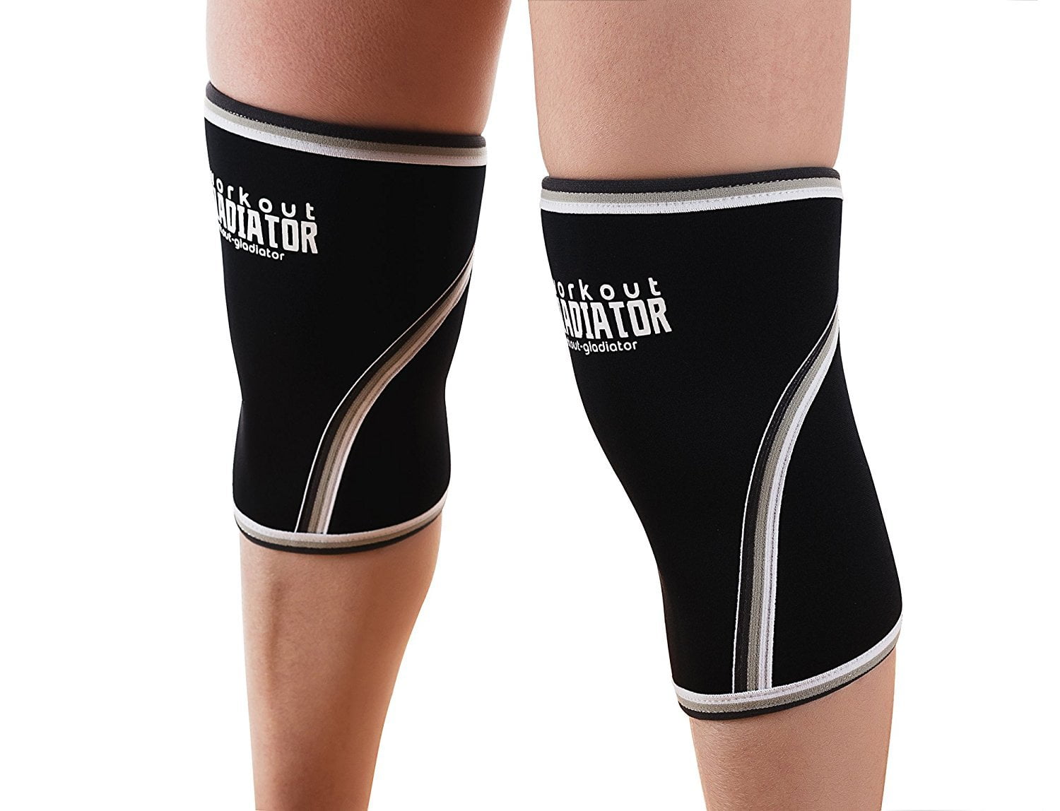 Knee Compression Sleeve Pair 7 MM Neoprene Support Crossfit Running Squats Weightlifting Warmth