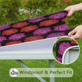 thumbnail image 6 of Square Tablecloth with Elastic Edges 36 * 36 Inch Pioneer Waterproof Vintage Roses Pattern Table Cover Washable Indoor and Outdoor for Party Kitchen Dinner Banquet Patio Picnic, 6 of 6