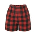 thumbnail image 4 of KAUOD Girl's Plaid Print Track Shorts Girls Cotton Shorts Summer Gingham Elastic Waist Cute Beach Shorts for Teen Girl, 4 of 7