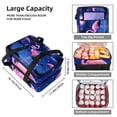 thumbnail image 3 of Flamingo Double Layered Insulated Refrigerated Lunch Bag with Two Compartments, Large Capacity, and Hand Carry - 7.1x11.4x16.1 Inches, 3 of 6