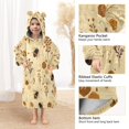thumbnail image 4 of Wearable Blanket with Sleeves and Pocket Oversized Hooded Sweatshirt 3-14 YR Bees and Flowers Pattern L, 4 of 7