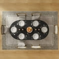 thumbnail image 6 of MAYEERTY 67" Rustic Dining Table Mid-Century Oval Wood Kitchen Table for 6 People, Black, 6 of 10