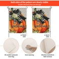 thumbnail image 4 of Welcome Fall Pumpkin Small Garden Flag Vertical Double Sided Halloween Thanksgiving Orange Dot Burlap Yard Outdoor Decor 12"x18", 4 of 7