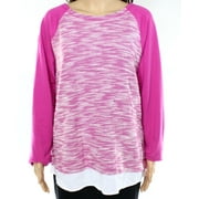 Tommy Hilfiger NEW Rose Violet Pink Womens Size XL Scoop Neck Sweater