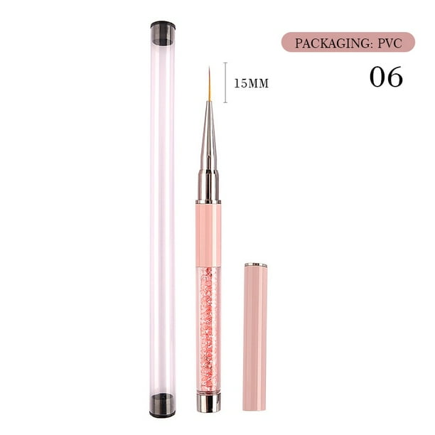 Pincel De Arte De Uñas Pluma De Rayas Flor Pintura Línea De Dibujo Cepillo Rosa Manicura Herramientas Gao Jinjia unisex