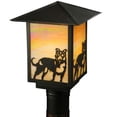 thumbnail image 3 of Meyda 138801 9 in. Square Seneca Dog Post Mount, Bai Craftsman Brown, 3 of 5