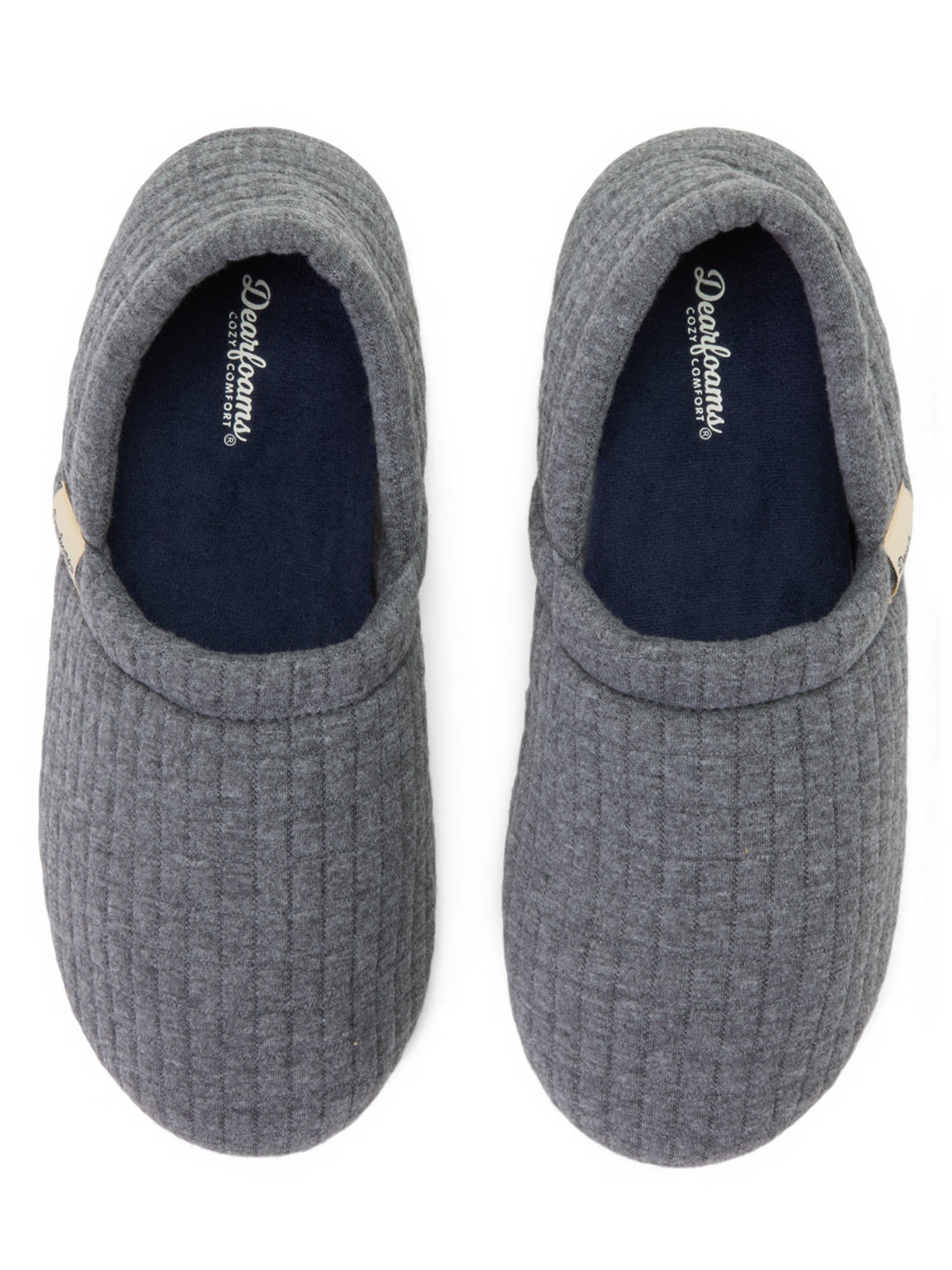 Dearfoams Cozy Comfort Men's Travel Jersey Knit Slipper Socks