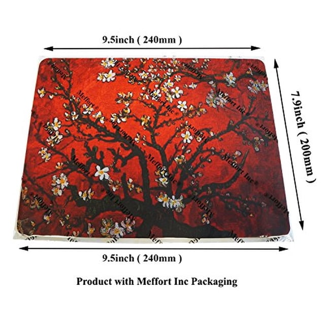 Meffort Inc Estándar de 9.5 x 7.9 pulgadas de ratón de ratón - Vincent Van Gogh Cherry Blossoming