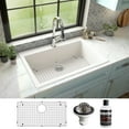 thumbnail image 3 of Karran  QT-812 Top Mount 33 in. Large Single Bowl Quartz Kitchen Sink Kit White, 3 of 5