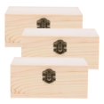 thumbnail image 1 of Wooden Jewelry Box for Storage 3Pcs Elegant Box for Rings Necklaces, 1 of 4