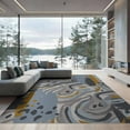 thumbnail image 2 of ODIKA 8'x10' Washable Area Rug Abstract Scattered Shape Brushwork Farmhouse Lightweight Large for Dining Room, Office, Lounge, Non-Slip Chair-Friendly Mat, 2 of 7