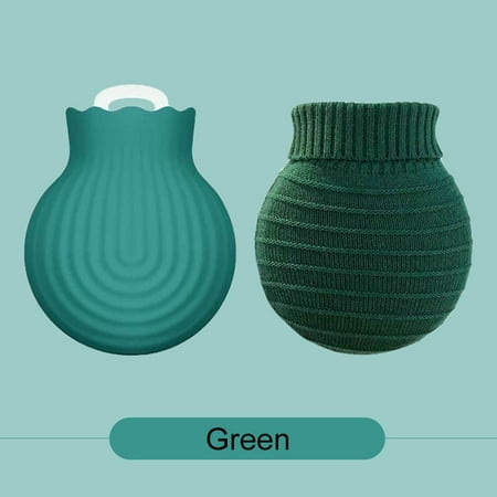 

Mittory Winter Silicone Hot Water Bottle Water Hand Warmer With Knit Cover