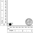 thumbnail image 6 of Gem Stone King 900 Platinum Black Diamond Engagement Ring for Women | 2.20 Cttw | Round 8MM | Gemstone April Birthstone | Size 6, 6 of 6