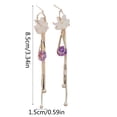 thumbnail image 3 of HomeKingdee 1 Pc Multicolor Zircon Ball Tassel Drop Earrings - Long Sparkling Elegant Nickel-Free Metal Earrings for Women Gift Ideas, 3 of 5