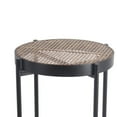 thumbnail image 2 of Metal Accent Table with Mesh Design Shelf and Top, Brown and Black - Saltoro Sherpi, 2 of 5