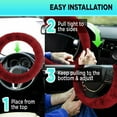 thumbnail image 2 of 3PCS Set Fluffy steering wheel cover with Furry Handbrake Cover, Gear Shift Cover Universal 15 Inch Steering Wheels & Accessories Australian Sheepskin Wool Wheel Cover Warm Non-Slip Auto Interior, 2 of 7