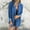 Blue, variant on Hvot&aat Womens Long Sleeve Blazers Casual Lapel Open Front Jackets Solid Work Office Blazer Loose Outwear