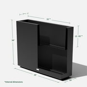 Veradek Block Series Span Medium 30 Plastic Planter - Black