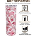 thumbnail image 6 of Cow Tumbler Cup with Lid and Metal Straw 20 oz Reusable Vacuum Insulated Cow print Cup Travel Cow print Tumbler Mugs Double Wall Cow mugs cups cow strawberry stuff Mugs Cow Birthday Gifts for women, 6 of 6