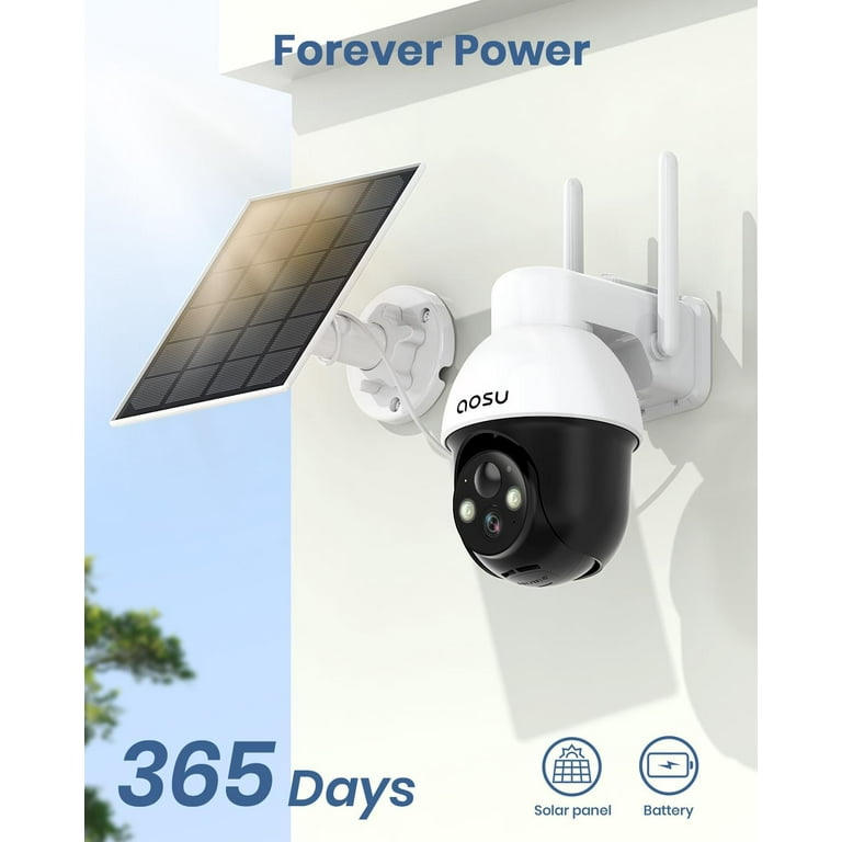 EZVIZ Solar Security Cameras Wireless Outdoor, Camera for Home Security  Outside with Color Night Vision, 2-Way Audio, AI Motion Detection and  Alarm