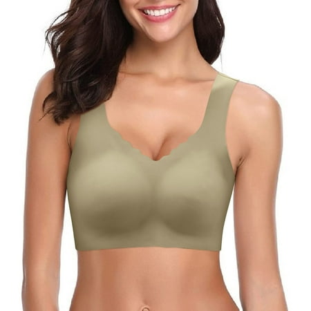

njshnmn Bras for Women Comfort Front Close Bra Invisible Comfort Bra Breathable Wirefree Bralette Soft Bra for Women Green XXL