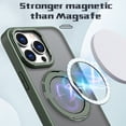 thumbnail image 2 of For iPhone 15 Pro Max Case Magnetic, Compatible with Magsafe Matte Back Cover Rotating Kickstand Bumper Rugged Phone Case Cover for Apple iPhone 15 Pro Max, Green, 2 of 6