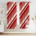 thumbnail image 3 of Red White Christmas Candy Cane Blackout Window Curtains, Stripe Stripe Thermal Insulated Curtains Grommet Top Window Drapes for Living Room, Bedroo 42"W x 84"L (Pack of 2), 3 of 6
