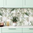 thumbnail image 3 of 24PCS Peel and Stick Tile Backsplash, 6"x6" Stick on Backsplash for Kitchen, Self Adhesive Leaves Tile for Kitchen Backsplash and Bathroom, 3 of 9