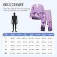 thumbnail image 4 of Lsque Lavender Roses Arrangement Pattern Long Sleeve Pajama Set for Men - Soft 2-Piece Sleepwear and Loungewear Set with Pockets, Comfy Nightwear-Medium, 4 of 7