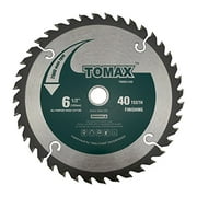 TOMAX 6-1/2-Inch 40 Tooth ATB Finishing Saw Blade with 5/8-Inch DMK Arbor