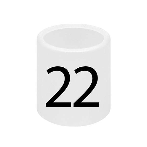 SSWBasics Mini Slip On Size Markers - Size 22- pack of 50 White Universal Mini Hanger Tags  Easy to Read Hanger Size Markers  Size Markers for Clothing Racks