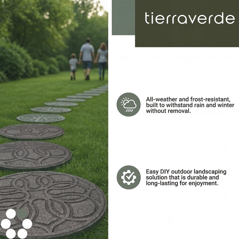 TierraVerde Round Stepping Stone Pavers, 4-Pack, 18 In photo 3