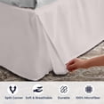 thumbnail image 3 of SGI bedding 17 inch Drop Bed Skirt Full Size Platform Style, Classic Tailored Look, Elegant Pleated Style Dust Ruffle, Split Corners, Wrinkle Resistant Microfiber - Light Grey, 3 of 8